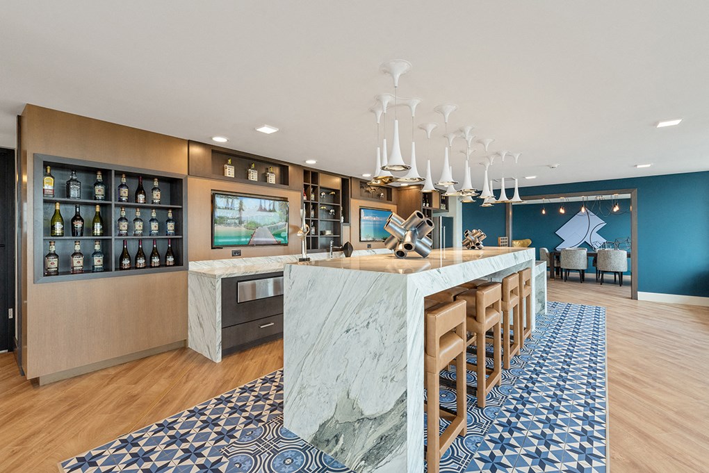 The kitchen at the clubhouse at The Dane. 