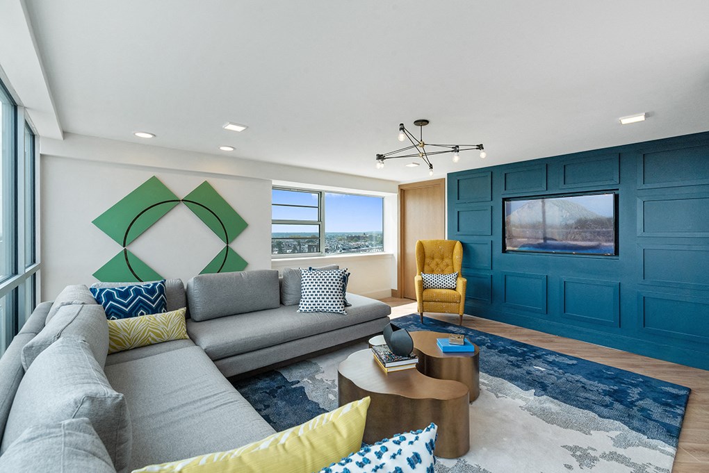 Grey lounge seater in the clubhouse at The Dane.