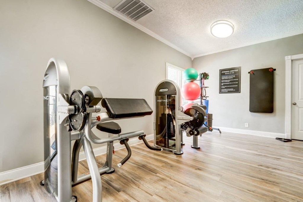 the preserve at ballantyne commons fitness room with exercise equipment