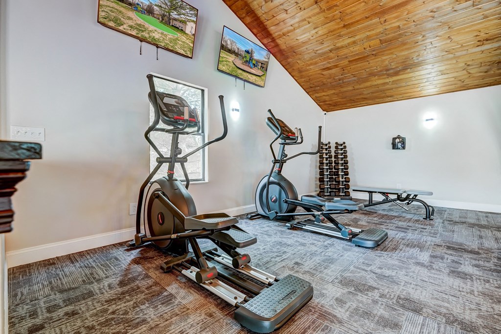the gym with cardio equipment at 1861 muleshoe road