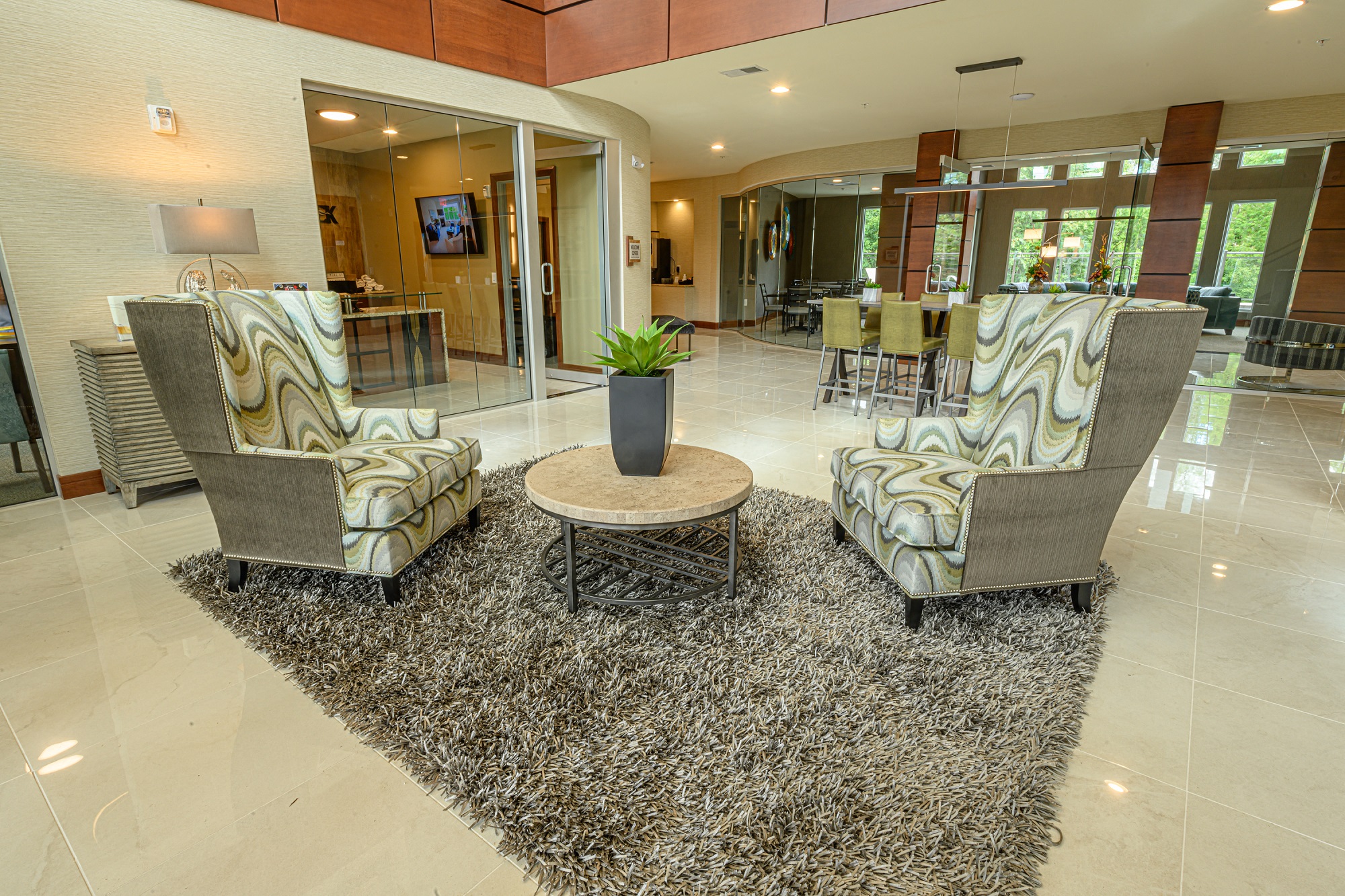 Lobby at Poplar Creek Apartments, Wisconsin