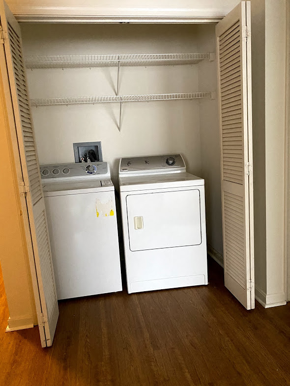 Silver Mill Apartments - Full-size washer and dryer / Wood-grain, vinyl plank flooring