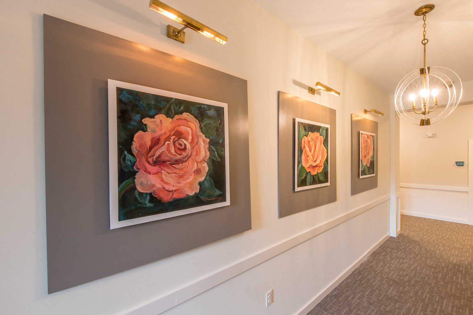 Art Gallery with roses at The Roseberry, South Carolina, 29223