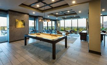 Game Room with Pool Table at Azure on The Park, Atlanta, 30309