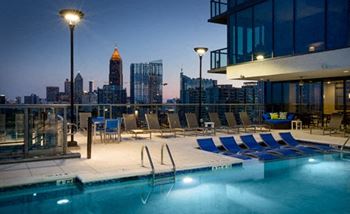 Glimmering Pool at Azure on The Park, Atlanta, Georgia