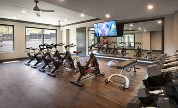 Fitness Center with Separate Spin Room at Azure on The Park, Atlanta
