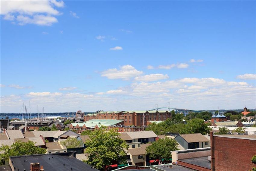 a view of a city from the roof of a building
