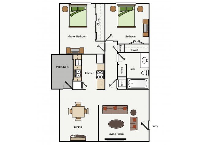 Two Bedroom One Bathroom cottage