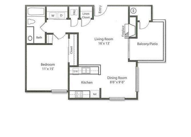 One Bedroom Floorplan