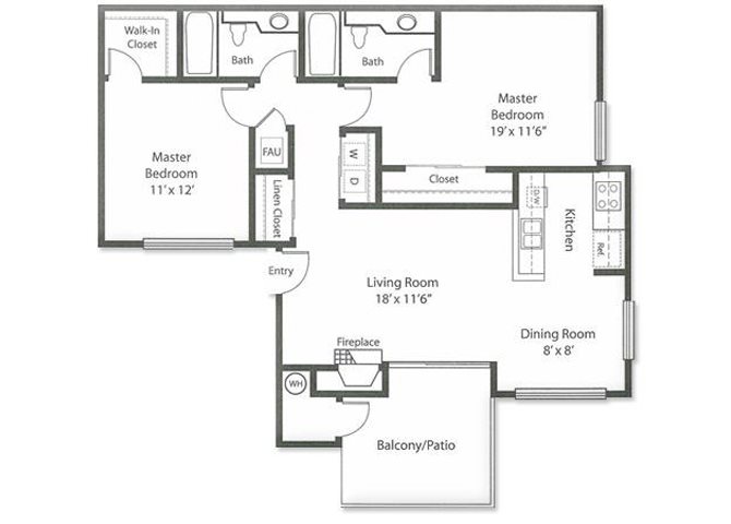 Two Bedroom Floorplan