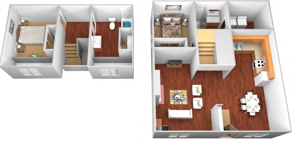 2 Bedroom Floor Plan at Wellington Townhomes, Grand Forks, North Dakota