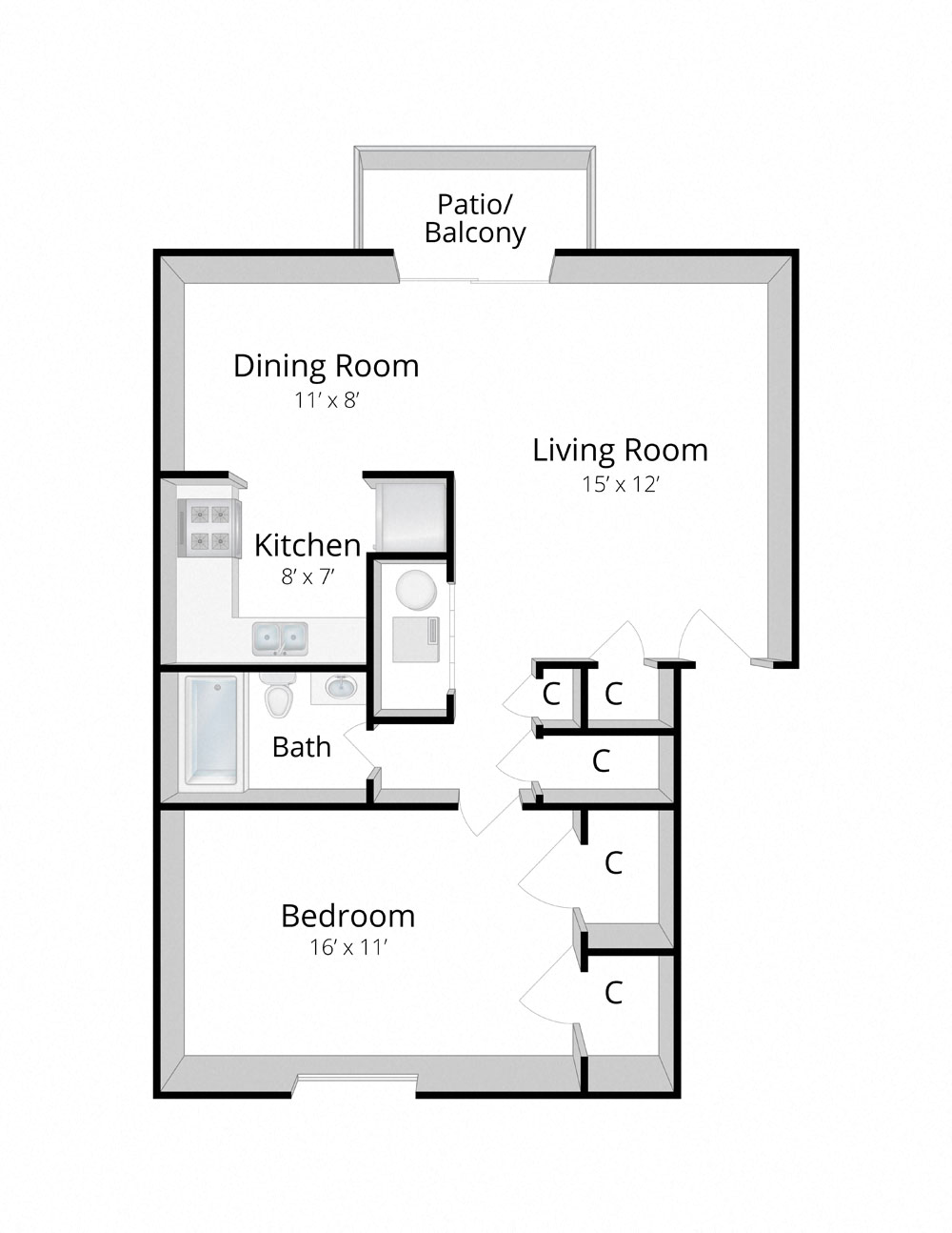 302 Village Drive 1-3 Beds Apartment for Rent - Photo Gallery 8