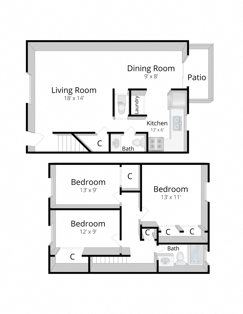 302 Village Drive 1-3 Beds Apartment for Rent - Photo Gallery 11