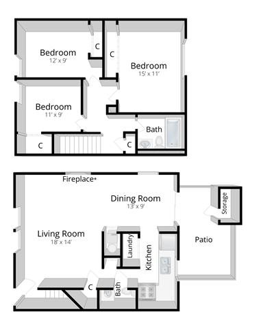 Three Bedroom Townhome Mishawaka