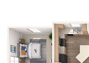 Mantle Floor Plan Mantle Floor Plan at Residences at Stadium Village, Surprise, 85374