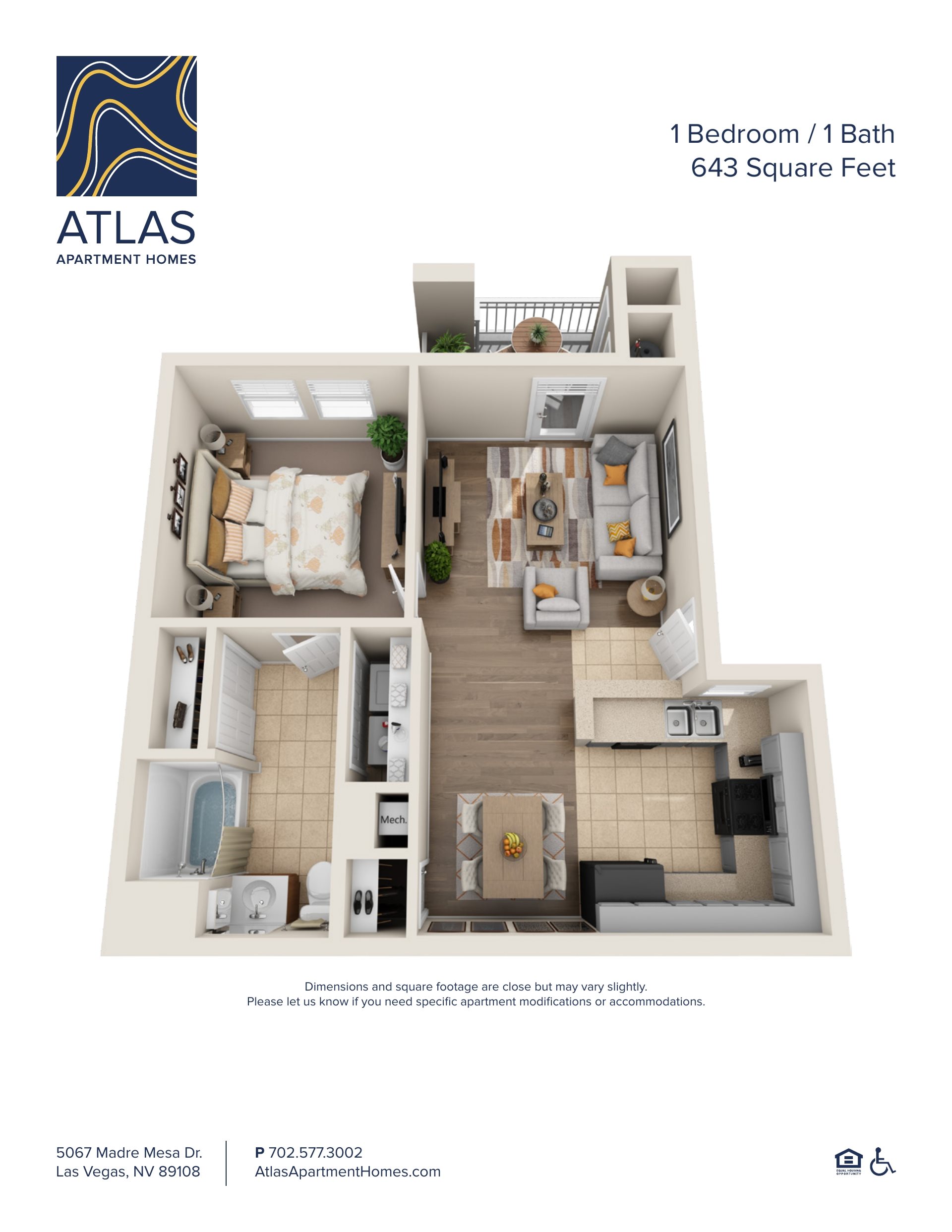 Floor Plans Of Atlas Apartment Homes In Las Vegas Nv 1 Bedroom Bath