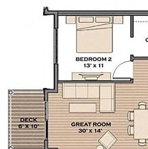 2 Bed, 2 Bath, 1043 sq. ft. The Boulevard 2