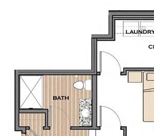 1 Bed, 1 Bath, 844 sq. ft. The Way