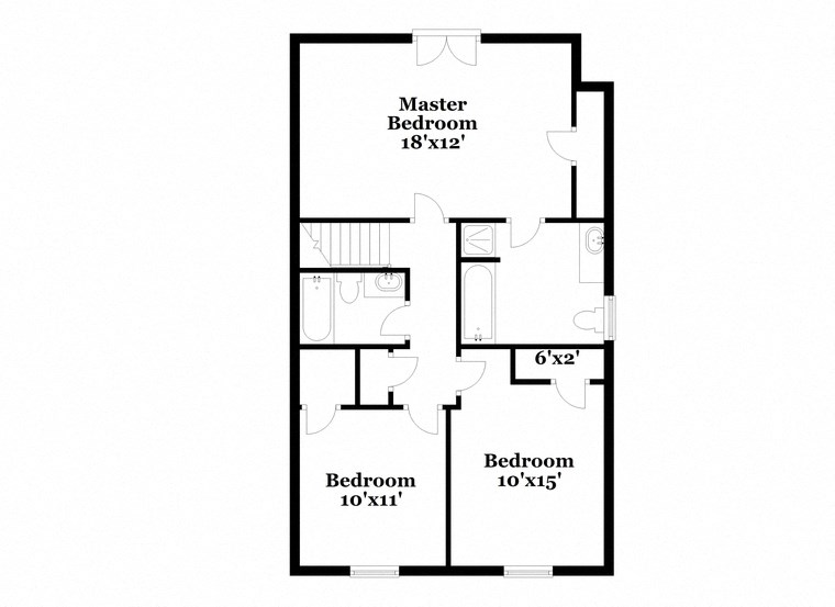 a floor plan of a house with a bedroom and a living room