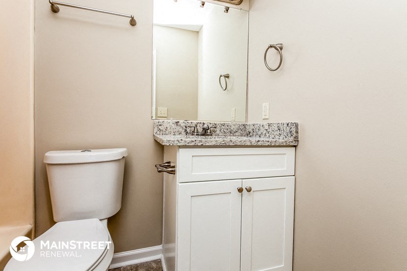 a bathroom with a toilet and a sink and a mirror