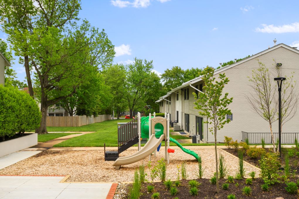 our apartments have a playground with slides for children
