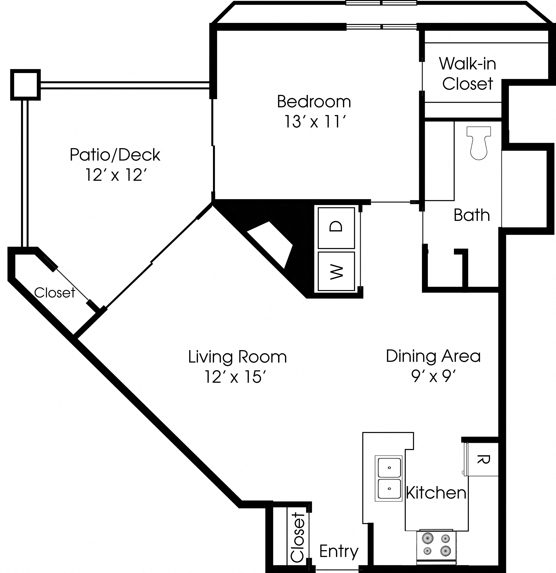 Floor Plan A at The Apartments at Tamar Meadow, Columbia, MD, 21045