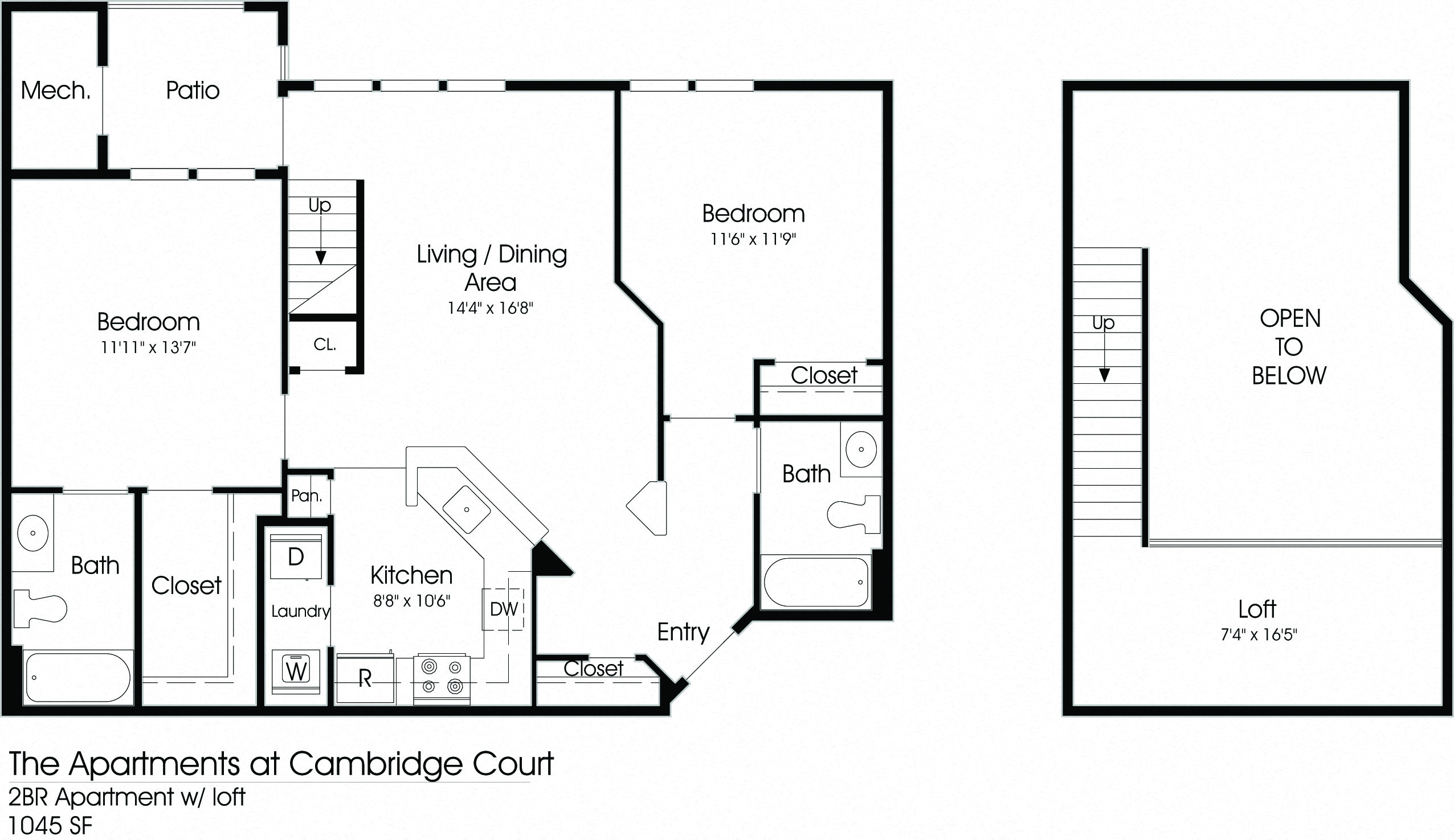 2 Bedroom Loft at The Apartments at Cambridge Court, Rosedale, Maryland