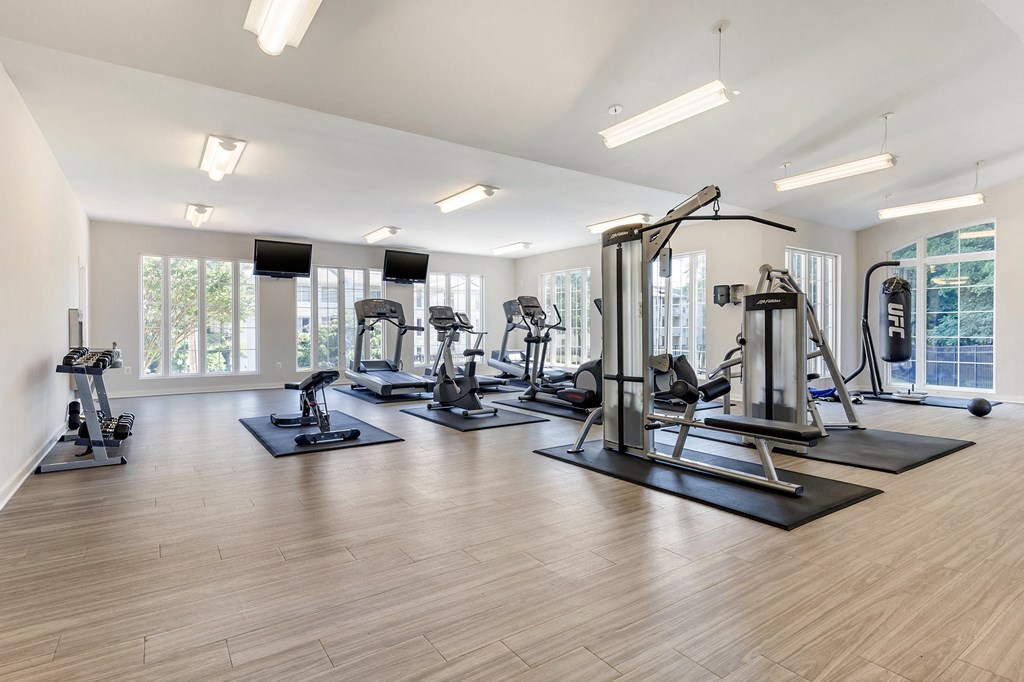 Fitness Center With Outside View at Annapolis Roads, Annapolis, MD