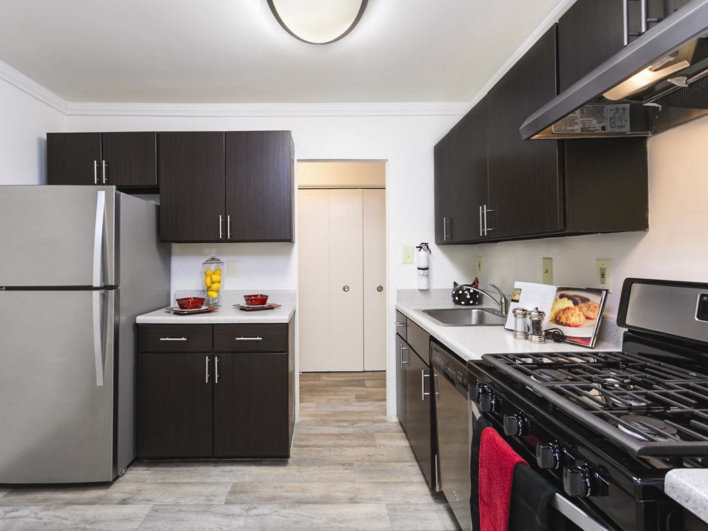 Kitchen with wooden closet at Annapolis Roads, Maryland , 21403