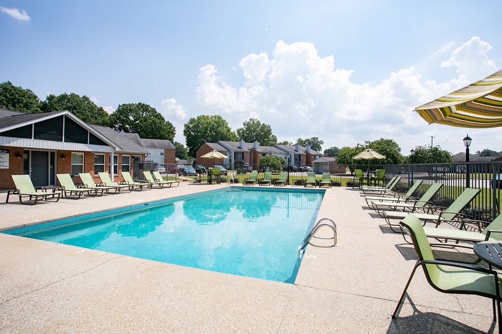 the swimming pool at our apartments