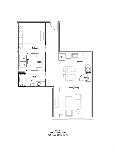 430 St. Louis St 1-2 Beds Apartment for Rent - Photo Gallery 7