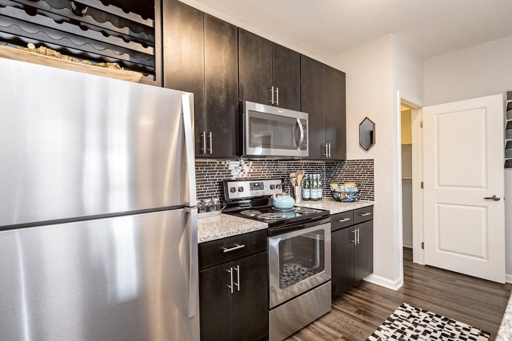 our apartments have a modern kitchen with stainless steel appliances