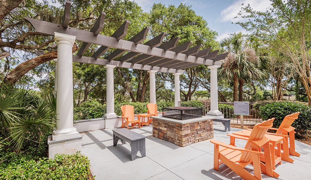Fire Pit Seating Area at The Watch on Shem Creek, South Carolina, 29464