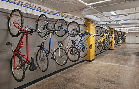 a photo of a bike rack