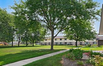 our apartments are located in a quiet neighborhood with trees