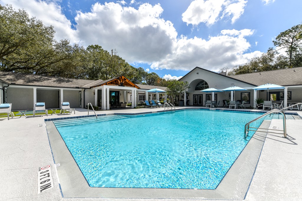 the swimming pool at our apartments