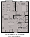 1 Bedroom, 1 Bath
