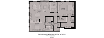 2 Bedroom 2 Bath+ Den