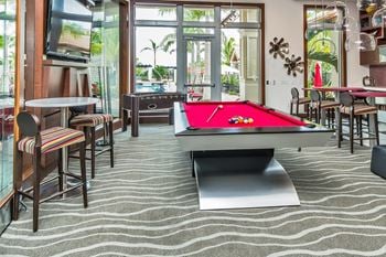 Game Room with Shuffleboard, Foosball, Billiards, and Wii Console