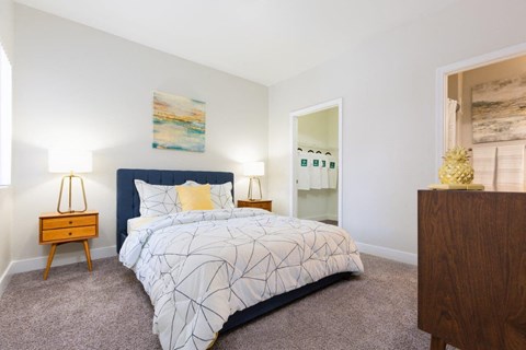 Model apartment home bedroom