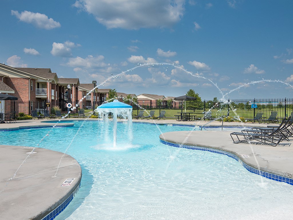 our apartments have a large resort style pool with water jets