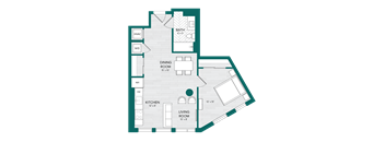 1 Bed 1 Bath-A1
