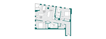 2 Bed 2 Bath-E1.1