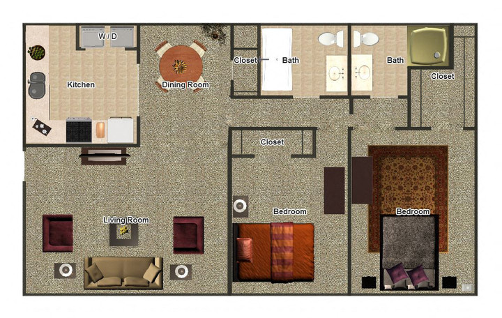 2 Bedroom / 2 Bathroom