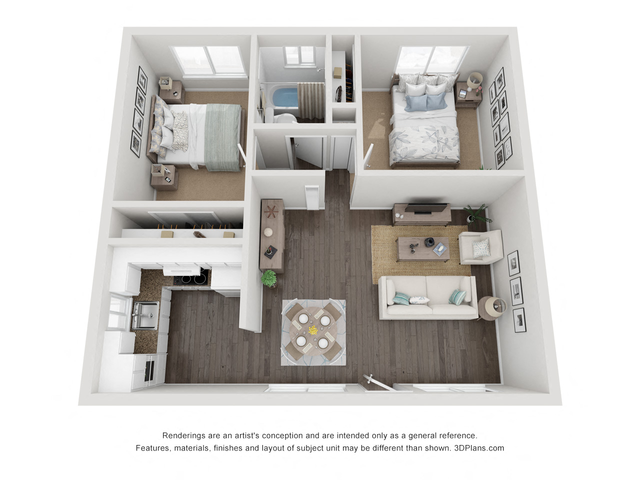 Residence 2 Upgraded 3D floor plan