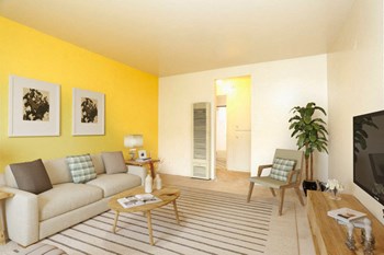 Living Room (furnished) Schafer Road Duplexes in Hayward, CA 94554