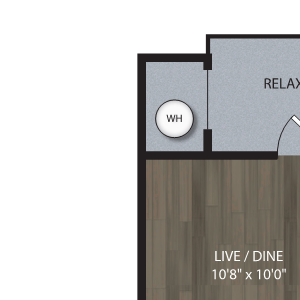A2a 1 Bedroom 1 Bath Floor Plan A2a 1 Bedroom 1 Bath Floor Plan at Luxe at Mile High, Denver, Colorado
