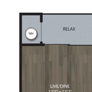 A5 1 Bedroom 1 Bath Floor Plan A5 1 Bedroom 1 Bath Floor Plan at Luxe at Mile High, Colorado, 80204