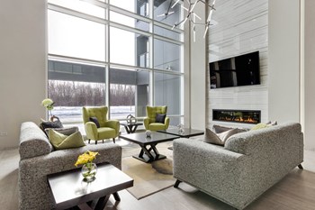 Clubhouse Fireplace Lounge at Arden of Oak Brook, Illinois 60181 - Photo Gallery 2