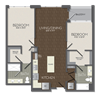 2 bedroom 2 bathroom Floor plan A 2 bedroom 2 bathroom Floor plan A at 672 Flats, Arlington, Virginia